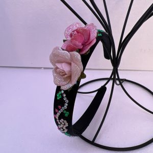 Black silk headband